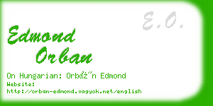 edmond orban business card